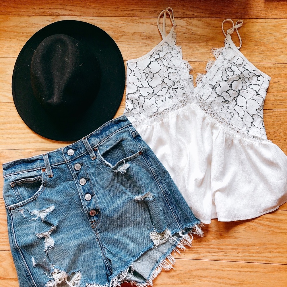 White Lace Tank